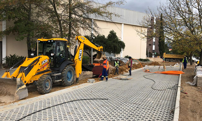 Upgrading parking and related works in front of Mechanical Engineering building for Stellenbosch University 